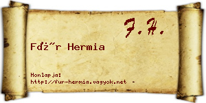 Für Hermia névjegykártya
